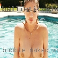 Bubble naked woman masturbating